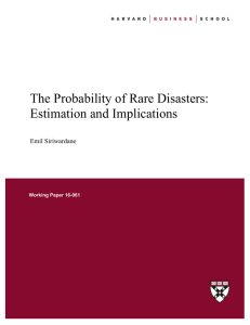 The Probability of Rare Disasters: Estimation and Implications  Emil Siriwardane