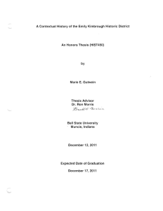A  Contextual History of the Emily Kimbrough  Historic... An Honors Thesis (HIST450) by Marie