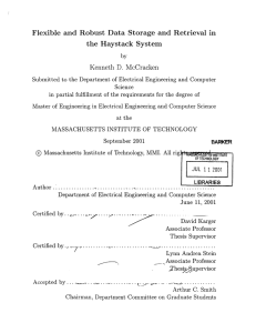 Flexible  and  Robust  Data  Storage ... the  Haystack  System D.