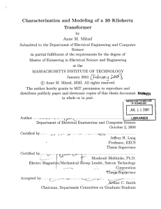 Characterization and  Modeling  of  a  30 ... Transformer Anne  M.  Mitzel