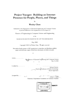 Project Voyager:  Building  an Internet Wesley  Chan