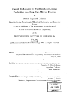 Circuit  Techniques  for  Subthreshold  Leakage