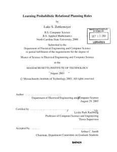 Learning Probabilistic Relational  Planning Rules S.