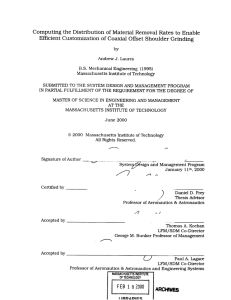 Computing  the  Distribution  of Material  Removal ... Efficient  Customization  of Coaxial  Offset Shoulder ...