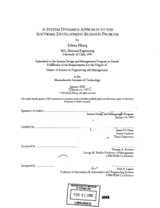 DYNAMICS A APPROACH  TO  THE DEVELOPMENT  BUSINESS