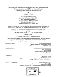 The  Bundling  of Telecommunications  Services in ... Recommendations  for AT&amp;T  in  the Face ...