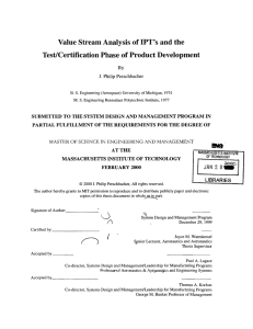 Value  Stream Analysis  of IPT's and the