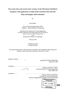 First order bias  and second  order variance ... Estimator with  application to  multivariate Gaussian  data...