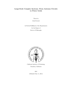 Large-Scale Complex Systems: From Antenna Circuits to Power Grids Javad Lavaei