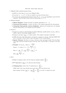 Math 166 - Study Guide: Exam #3 or