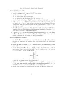 Math 307, Section D - Study Guide: Exam #2