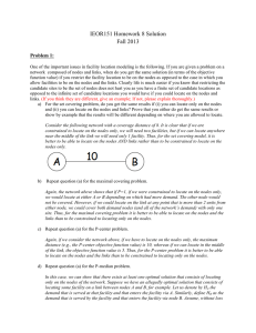 IEOR151 Homework 8 Solution Fall 2013  Problem 1: