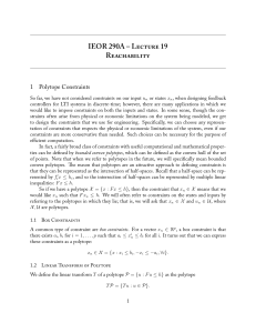 IEOR 290A – L 19 R 1 Polytope Constraints