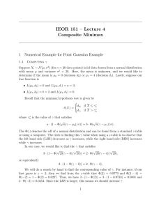 IEOR 151 – Lecture 4 Composite Minimax 1