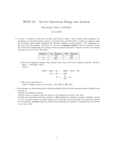 IEOR 151 – Service Operations Design and Analysis 11/11/2015