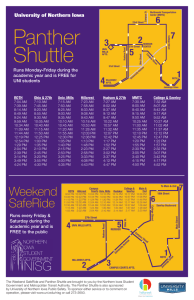 Panther Shuttle Weekend 7