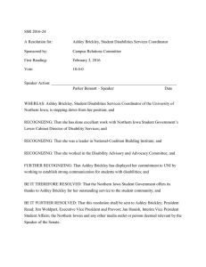 SSR 2016-24 A Resolution for:  Ashley Brickley, Student Disabilities Services Coordinator