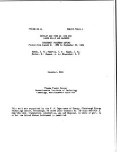 DOE/PC-70512-1 PFC/RR-85-14 AND TEST  AN SCALE