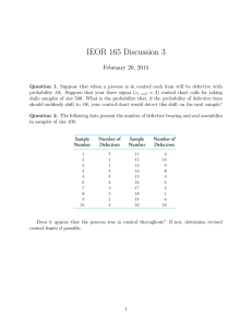 IEOR 165 Discussion 3 February 20, 2015