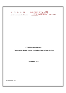 December 2011 CEDRA research report