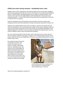 CEDRA Case study: Storing rainwater – Discipleship Centre, India