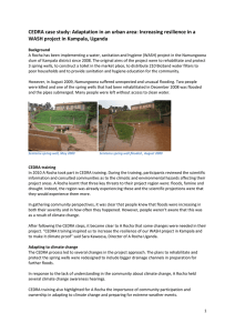 CEDRA case study: Adaptation in an urban area: Increasing resilience... WASH project in Kampala, Uganda