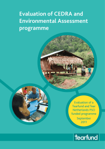 Evaluation of CEDRA and Environmental Assessment programme Evaluation of a