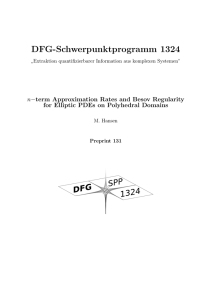 DFG-Schwerpunktprogramm 1324 n−term Approximation Rates and Besov Regularity