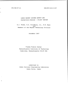 DOE/ET-51013-207 R.J.  Thome,  R.D.  Pillsbury,  Jr., ... Members  of  the  Magnet  Technology Division 1987