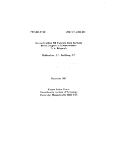 PFC/RR-87-22 Of From  Diagnostic  Measurements A