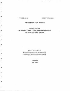 DOE/PC-70512-14 PFC/RR-88-10 MHD  Magnet  Cost  Analysis