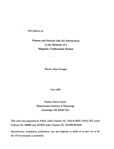 PFC/RR-91-16 Gas in  the  Exhaust  of a