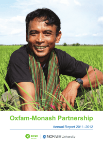 Oxfam-Monash Partnership Annual Report 2011–2012 Sokhom/OxfamAUS an