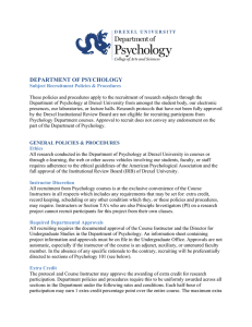 DEPARTMENT OF PSYCHOLOGY