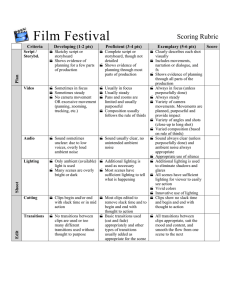 Film Festival Criteria Developing (1-2 pts) Proficient (3-4 pts)