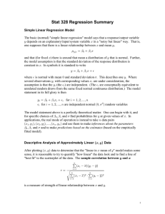 Stat 328 Regression Summary