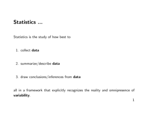 Statistics ...