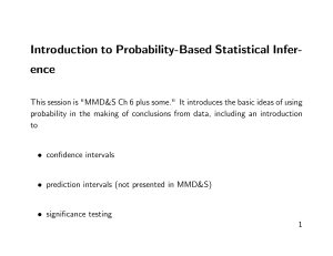 Introduction to Probability-Based Statistical Infer- ence