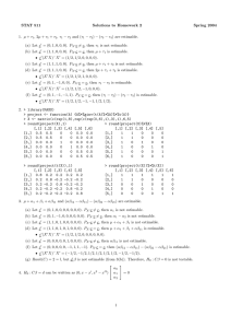 STAT 511 Solutions to Homework 2 Spring 2004 1. µ + τ
