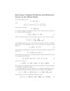 Best Linear Unbiased Prediction and Related In-