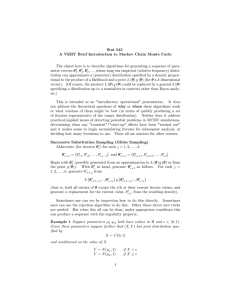 Stat 543 A VERY Brief Introduction to Markov Chain Monte Carlo