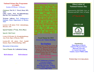 Observation of National Science Day  National Science Day Programme