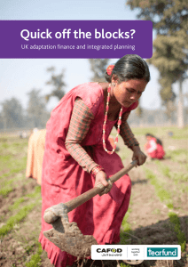 Quick off the blocks? UK adaptation finance and integrated planning working together