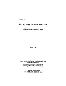 Incoloy  Alloy  908  Data Handbook