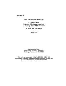 CS  Model  Coil Fracture  Mechanics  Analysis