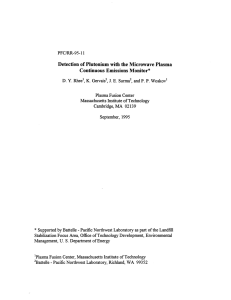Detection  of Plutonium with the Microwave  Plasma