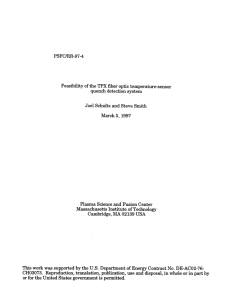 Feasibility of the TPX fiber optic temperature-sensor quench  detection system