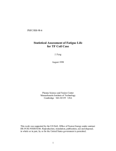 Statistical Assessment of Fatigue Life for TF Coil Case PSFC/RR-98-6