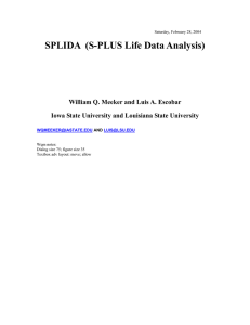 SPLIDA  (S-PLUS Life Data Analysis)