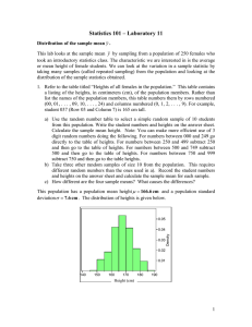 Statistics 101 – Laboratory 11